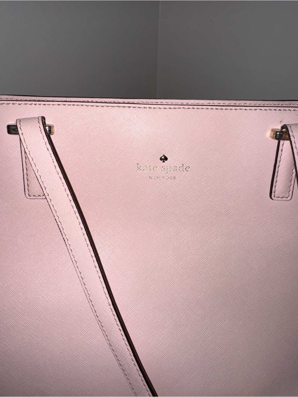 kate spade pale pink saffiano leather tote - Picture 2 of 6